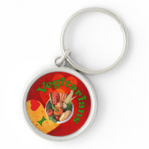 I Heart Vegetarians Keychain
