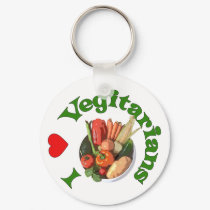 I Heart Vegetarians keychains by orsobear I Heart Vegetarians keychains