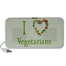 I Heart Vegetarians Notebook Speaker
