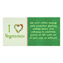 I Heart Vegetarians Photo Cards