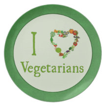 I Heart Vegetarians Plate
