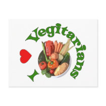I Heart Vegetarians Postcard