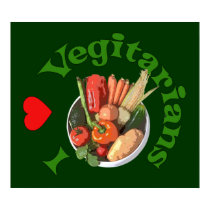 I Heart Vegetarians posters by orsobear I Heart Vegetarians posters