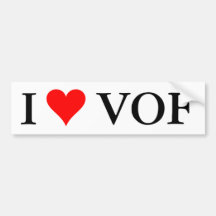 I heart VOF bumper sticker