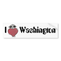 I Heart Washington Alien bumper stickers by Quantum_Art_Nerd I Heart Washington Alien bumper stickers
