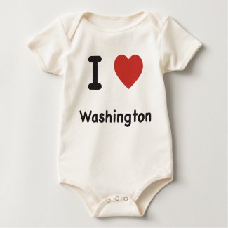 I Heart Washington - Baby Onesie T-shirt shirt