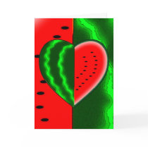 I (Heart) Watermelon Greeting Card