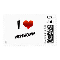 I Heart Werewolves postage