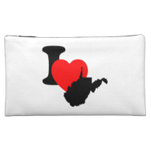 I Heart West Virginia Makeup Bag