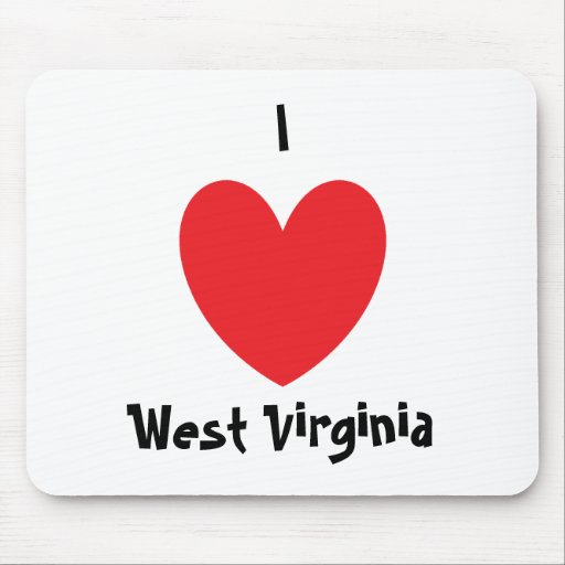 I Heart West Virginia Mousepad  Zazzle