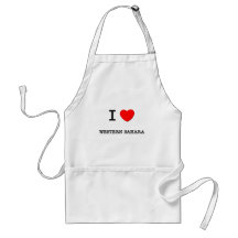 I HEART WESTERN SAHARA APRONS