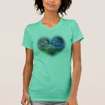 I heart whales American Apparel mint ladies tee t-shirts