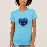 I heart Whales Aqua blue ladies tee shirt