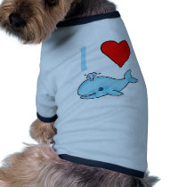 I Heart Whales Products Dog Clothes