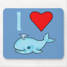 I Heart Whales Products Mouse Pad