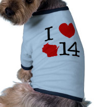 I Heart Wisconsin 14 Dog Clothes