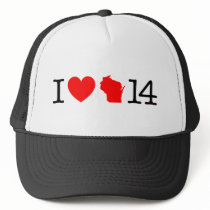 I Heart Wisconsin 14 Trucker Hats