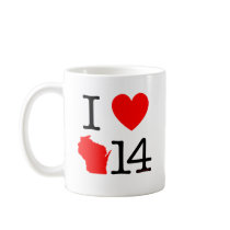 I Heart Wisconsin 14 Mugs
