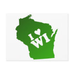 I Heart Wisconsin Post Cards