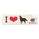 I Heart Wolves bumper stickers by Defenders1947 I Heart Wolves bumper stickers