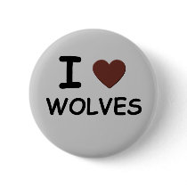 I HEART WOLVES buttons
