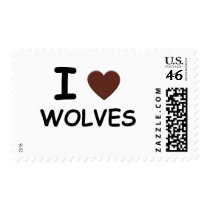 I HEART WOLVES postage by EndangeredWild I HEART WOLVES postage