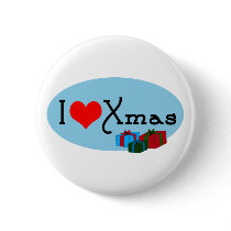 I heart xmas buttons