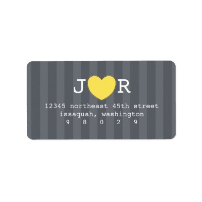 I Heart You Address Label