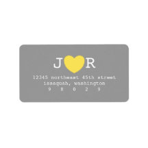 I Heart You Address Label