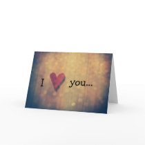 I heart you. card