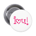 I heart you I love you Button buttons