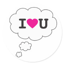 i heart you stickers