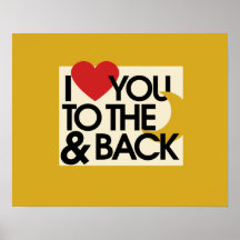 I heart you to the moon and back poster