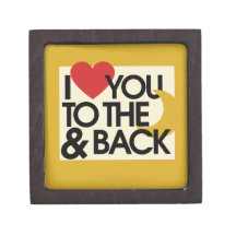 I heart you to the moon and back premium jewelry box