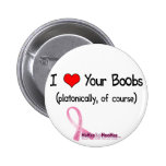 I Heart Your Boobs (platonically, of course) Butto Pinback Button