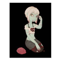 I Heart Zombie Girl - Post Card postcards