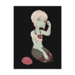 I Heart Zombie Girl - Post Card