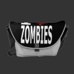 I Heart Zombies Black and Silver Messenger Bag messenger bags