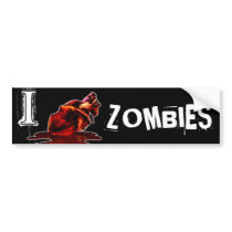 I HEART ZOMBIES - black bumper sticker bumper stickers by soulinertia I HEART ZOMBIES - black bumper sticker bumper stickers