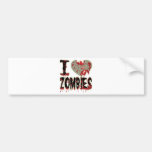 i heart zombies! bumper sticker
