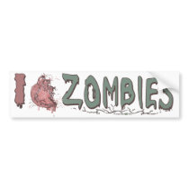 I Heart Zombies by Mudge Studios Bumper Sticker