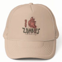 I Heart Zombies by Mudge Studios Mesh Hat