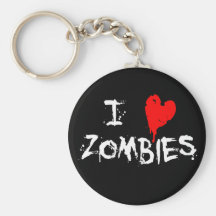 I Heart Zombies - Keychain