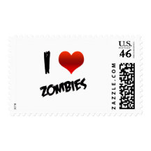 I Heart Zombies Postage Stamp
