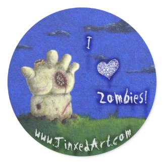 I Heart Zombies! sticker