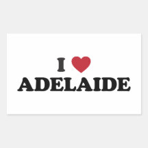 I Heat Adelaide Australia Rectangle Sticker