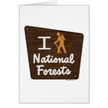 I HIKE NATIONAL FORESTS CARD