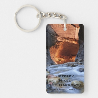 I Hiked the Narrows Zion National Park Keychain