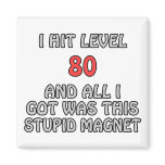 I Hit Level 80 and All I Got Was This ... Fridge Magnet