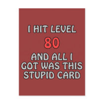I Hit Level 80 and All I Got Was This ... postcards by thefrozenduck I Hit Level 80 and All I Got Was This ... postcards